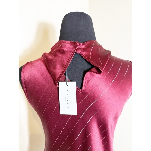 NWT NONCHALANT Label Laura satin top M - Picture 7 of 11
